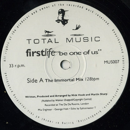 First Life : Be One Of Us (12")