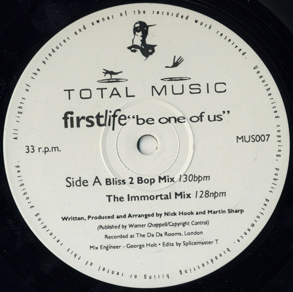First Life : Be One Of Us (12")