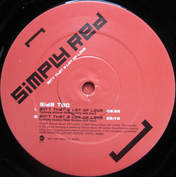 Simply Red : Ain't That A Lot Of Love (2x12")