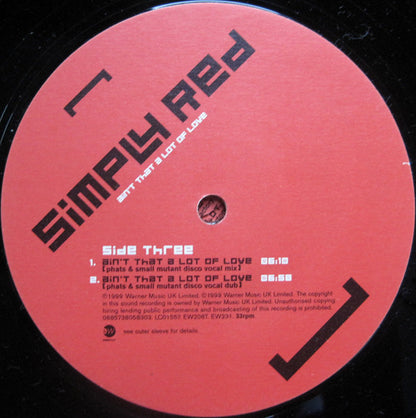Simply Red : Ain't That A Lot Of Love (2x12")