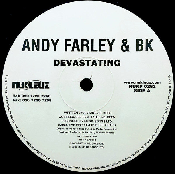 Andy Farley & BK : Devastating (12")