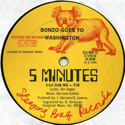 Bonzo Goes To Washington : 5 Minutes (12", Gen)