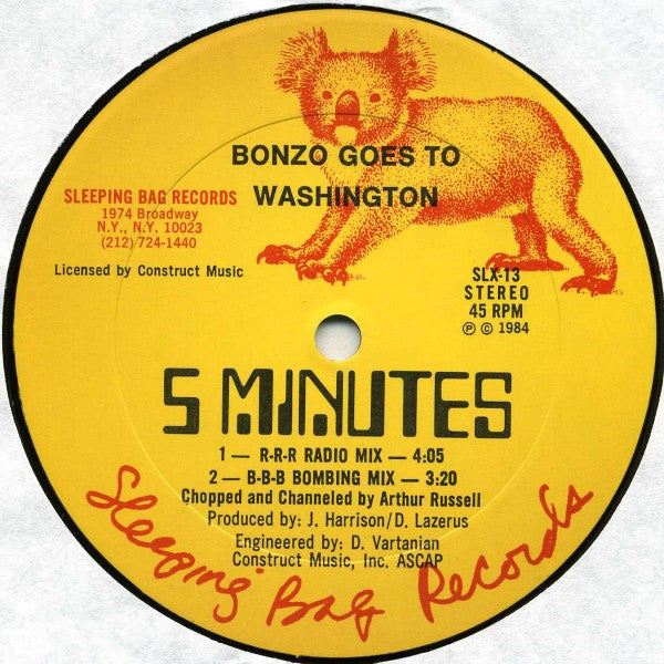 Bonzo Goes To Washington : 5 Minutes (12", Gen)