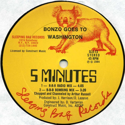 Bonzo Goes To Washington : 5 Minutes (12", Gen)