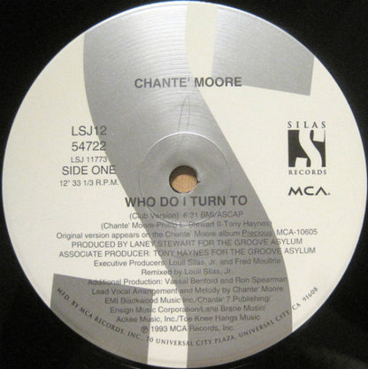 Chanté Moore : Who Do I Turn To (12")