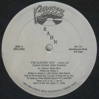 R.A.H.N.* : I'm Leaving You (12")