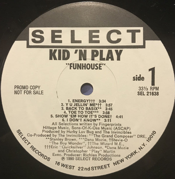 Kid 'N' Play : Kid 'N Play's Funhouse (LP, Album, Promo)