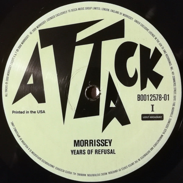 Morrissey : Years Of Refusal (LP, Album)