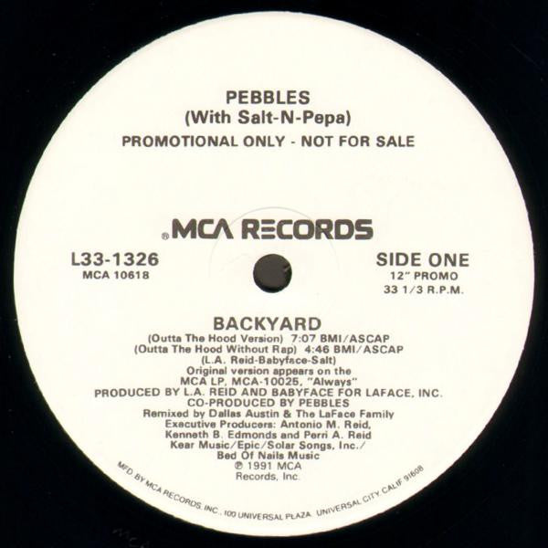 Pebbles With Salt-N-Pepa* : Backyard (12", Single, Promo)