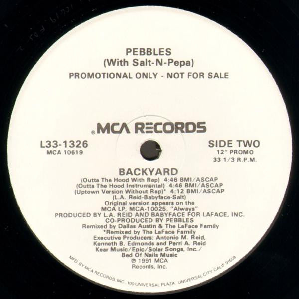 Pebbles With Salt-N-Pepa* : Backyard (12", Single, Promo)
