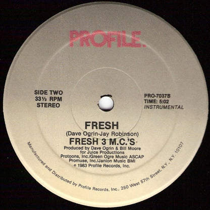 Fresh 3 M.C.'s* : Fresh (12")