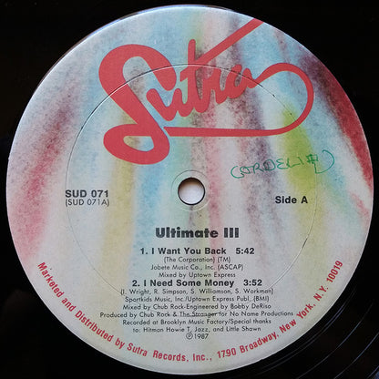 Ultimate III* : I Want You Back (12")