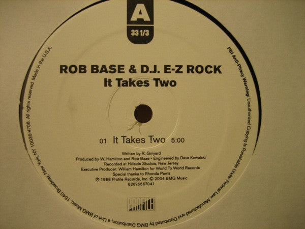 Rob Base & D.J. E-Z Rock* : It Takes Two (12", RE)