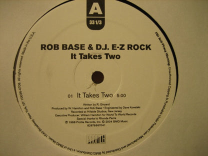 Rob Base & D.J. E-Z Rock* : It Takes Two (12", RE)