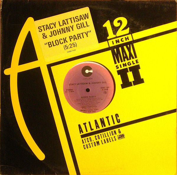 Stacy Lattisaw & Johnny Gill : Block Party (12", Maxi, Promo)