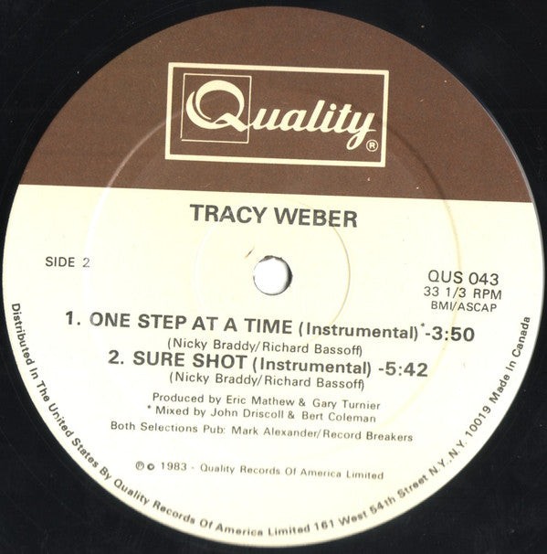 Tracy Weber : One Step At A Time (12")