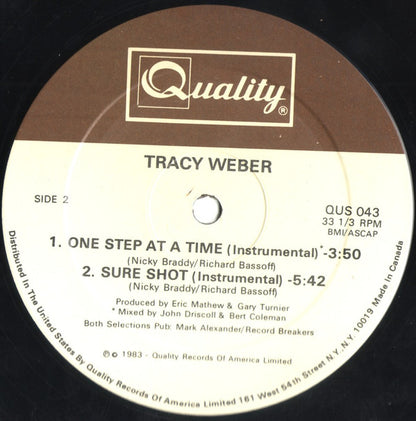 Tracy Weber : One Step At A Time (12")