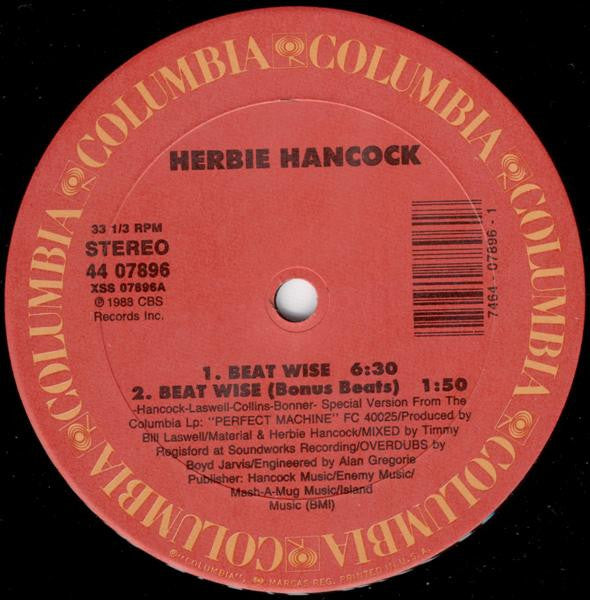 Herbie Hancock : Beat Wise (12")