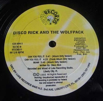 Disco Rick And The Wolf Pack (3) : Can You Feel It (12")