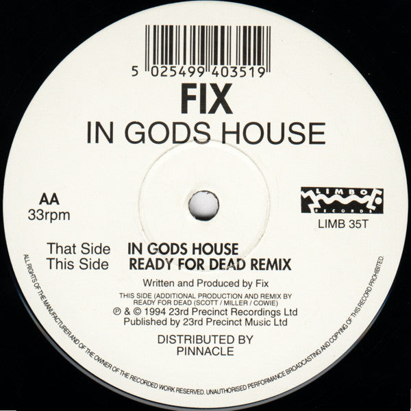 Fix (3) : In Gods House (12")