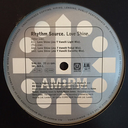 Rhythm Source : Love Shine (Joe T Vannelli Mixes) (12", 2/2)
