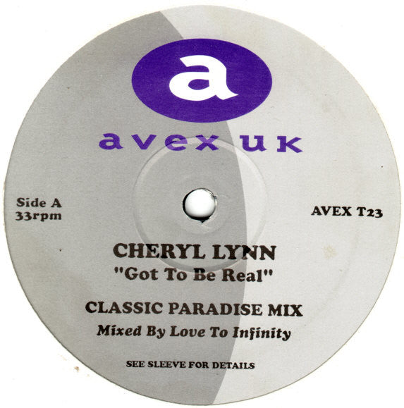 Cheryl Lynn : Got To Be Real / Guarantee For My Heart ('96 Remixes) (12")