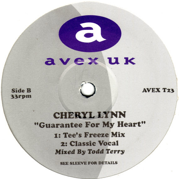 Cheryl Lynn : Got To Be Real / Guarantee For My Heart ('96 Remixes) (12")