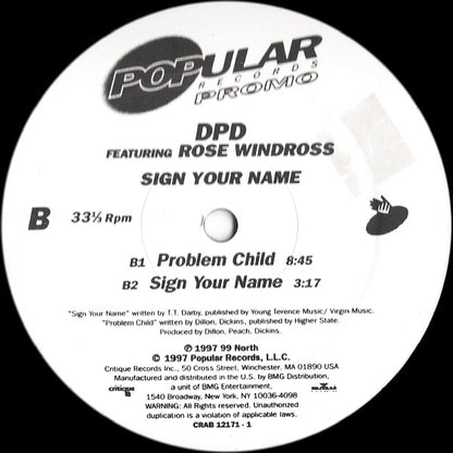 DPD Featuring Rose Windross : Sign Your Name (12", Promo)