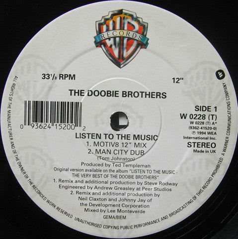 The Doobie Brothers : Listen To The Music (12", Single)
