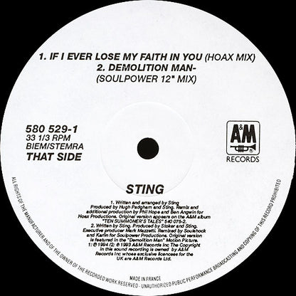 Sting : Nothing 'Bout Me (12", Single)
