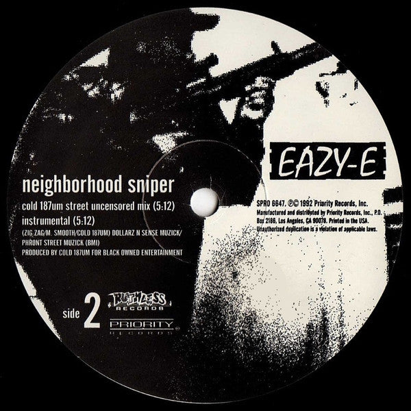 Eazy-E : Only If You Want It/Neighborhood Sniper (12", Promo)