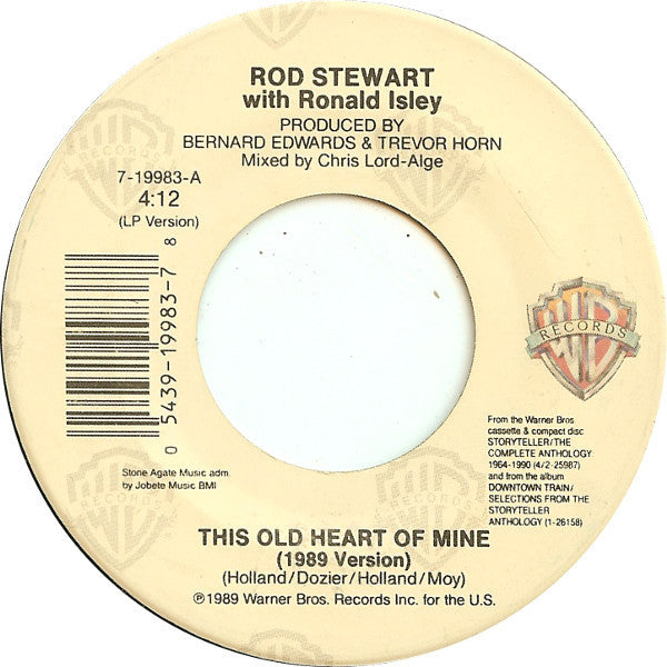 Rod Stewart With Ronald Isley : This Old Heart Of Mine (7")