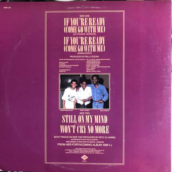 Ruby Turner With Jonathan Butler : If You're Ready (Come Go With Me) (12")