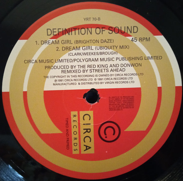 Definition Of Sound : Dream Girl (12", Single)