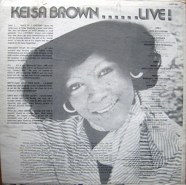 Keisa Brown : Keisa Brown......Live! (LP, Album)