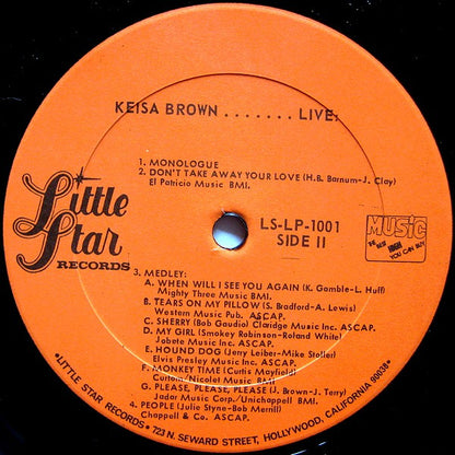 Keisa Brown : Keisa Brown......Live! (LP, Album)