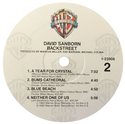 David Sanborn : Backstreet (LP, Album, All)
