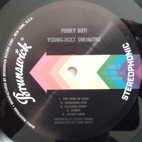 Young Holt Unlimited : Funky But! (LP, Album, Pin)