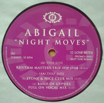 Abigail : Night Moves (12", Promo)