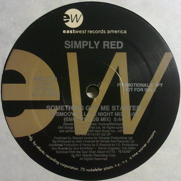 Simply Red : Something Got Me Started (12", Promo)