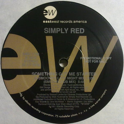 Simply Red : Something Got Me Started (12", Promo)
