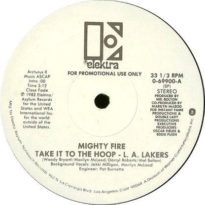 Mighty Fire : Take It To The Hoop - L.A. Lakers / Love Fuzz (12", Promo)