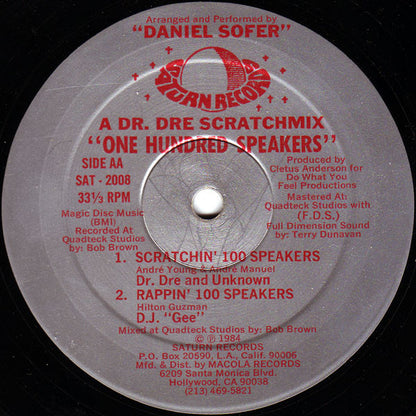 Daniel Sofer : One Hundred Speakers (12")