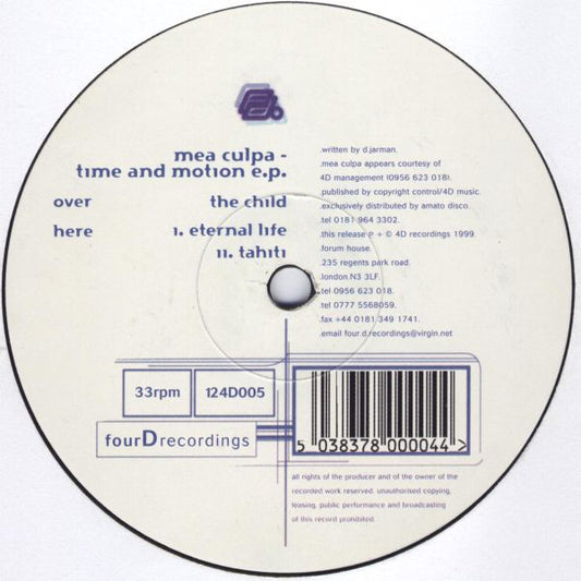 Mea Culpa : Time And Motion E.P. (12", EP)