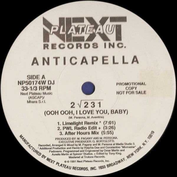 Anticapella* : 2√231 (12", Promo)