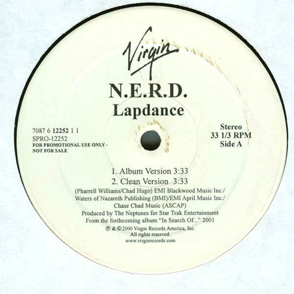 N.E.R.D.* : Lapdance (12", Promo)