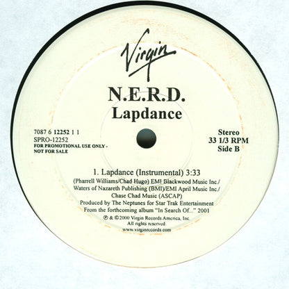 N.E.R.D.* : Lapdance (12", Promo)