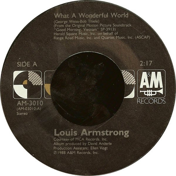 Louis Armstrong / Wayne Fontana & The Mindbenders : What A Wonderful World / Game Of Love (7", Mono, Styrene, Car)