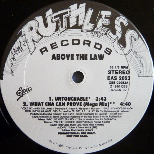 Above The Law : Untouchable (12", Promo)