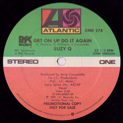 Suzy Q : Get On Up Do It Again (12", Promo, SP)